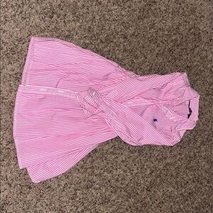 Pink Striped Button-Up dress